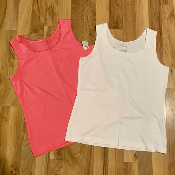 Talbots | Tops | Nwtnwot Bundle Of Whitepink Talbots Tanks | Poshmark